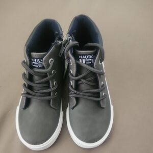 Nautica Kids' Charcoal and White Sneakers